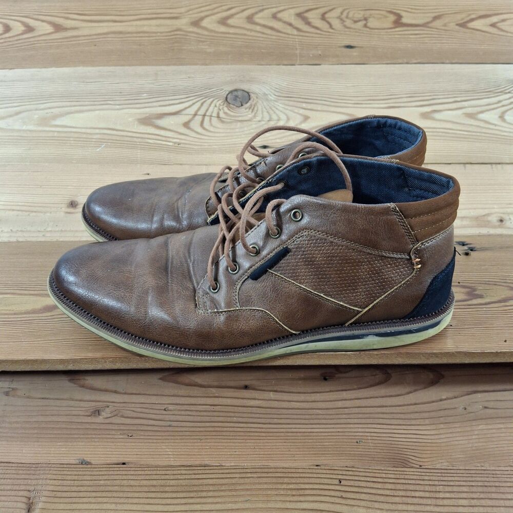 London Underground Mens Size 12 Brown Leather Shoes